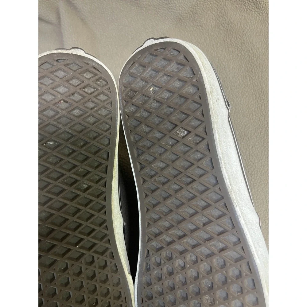 Vans Off The Wall Mens 9 Charcoal Grey Brown‎ Canvas Low Top Skate Shoes